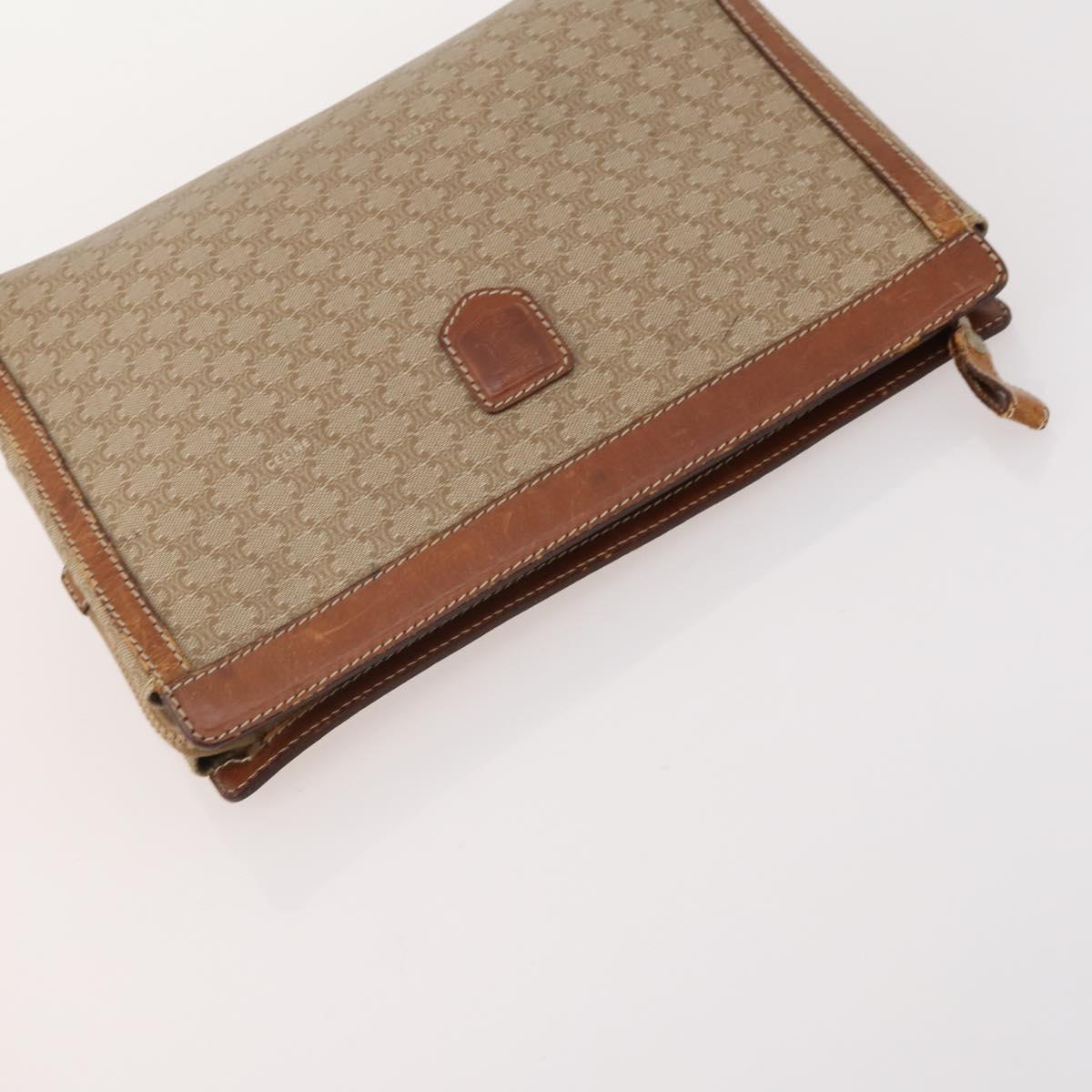 CELINE Macadam Canvas C Macadam Canvas Bag PVC Leather 3 Set Brown Auth 174584