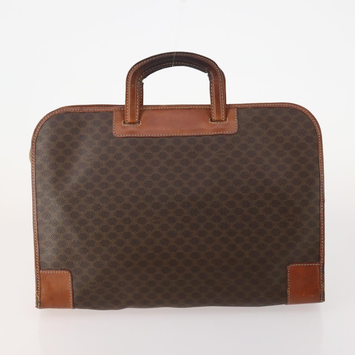 CELINE Macadam Canvas C Macadam Canvas Bag PVC Leather 3 Set Brown Auth 174584