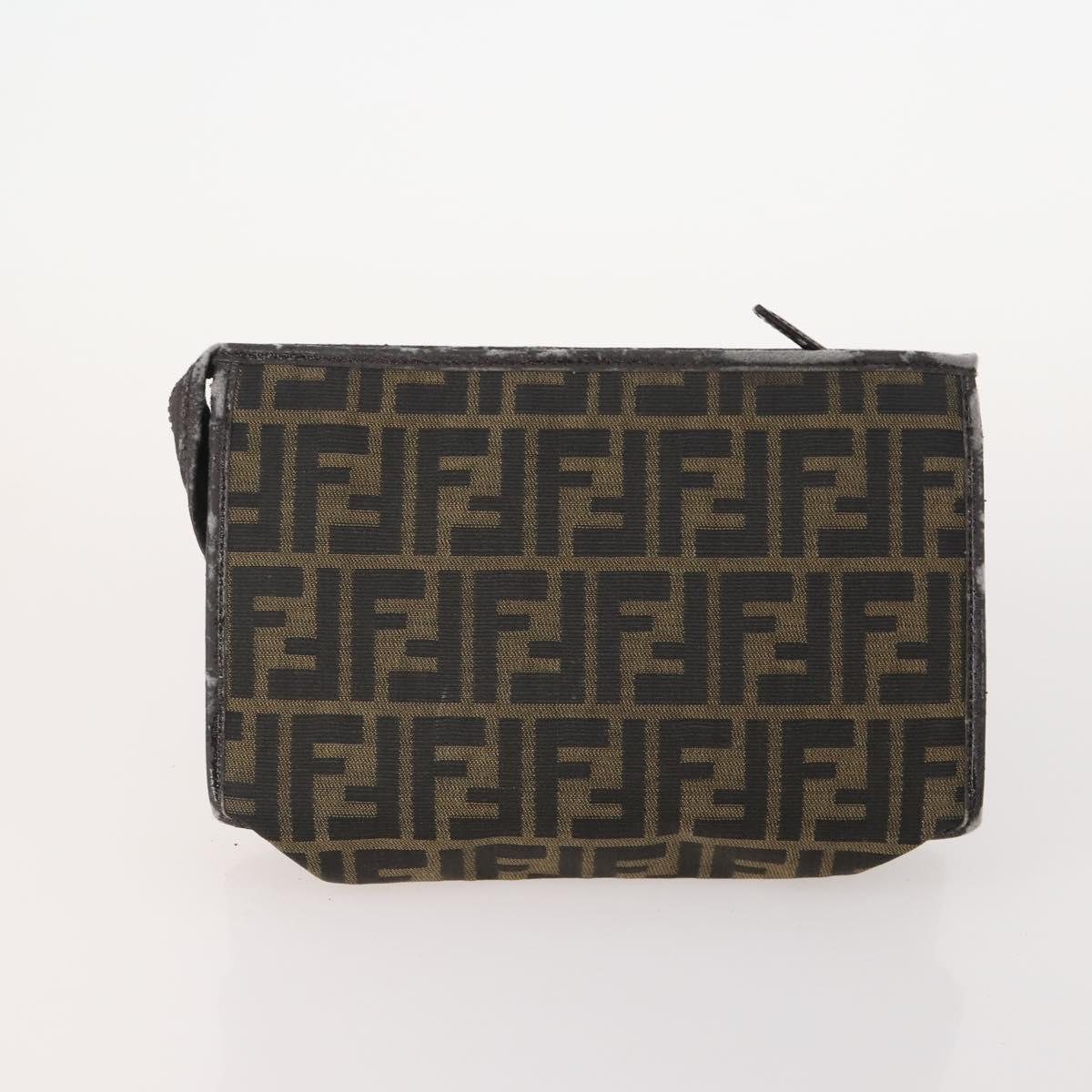 FENDI Loewe Cartier Zucca Canvas Bag Leather 3 Set Black Beige Auth 174586