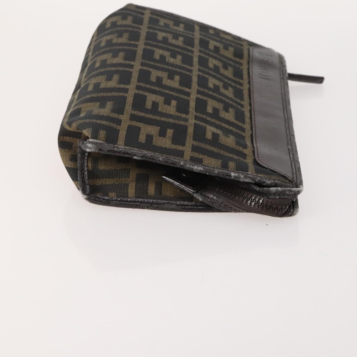 FENDI Loewe Cartier Zucca Canvas Bag Leather 3 Set Black Beige Auth 174586