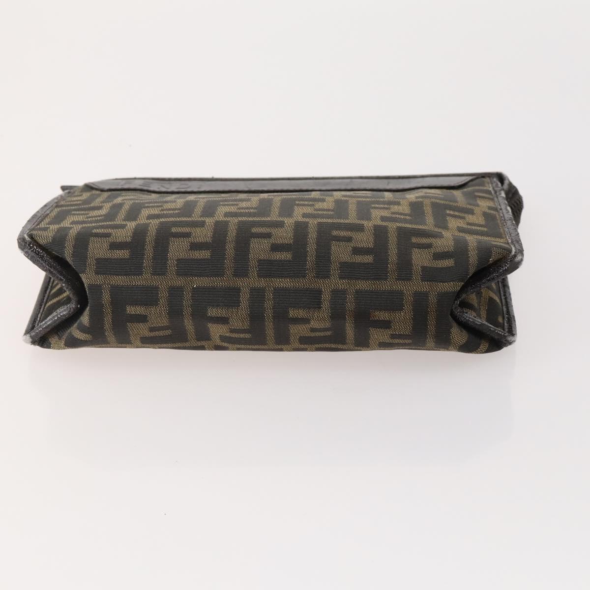 FENDI Loewe Cartier Zucca Canvas Bag Leather 3 Set Black Beige Auth 174586