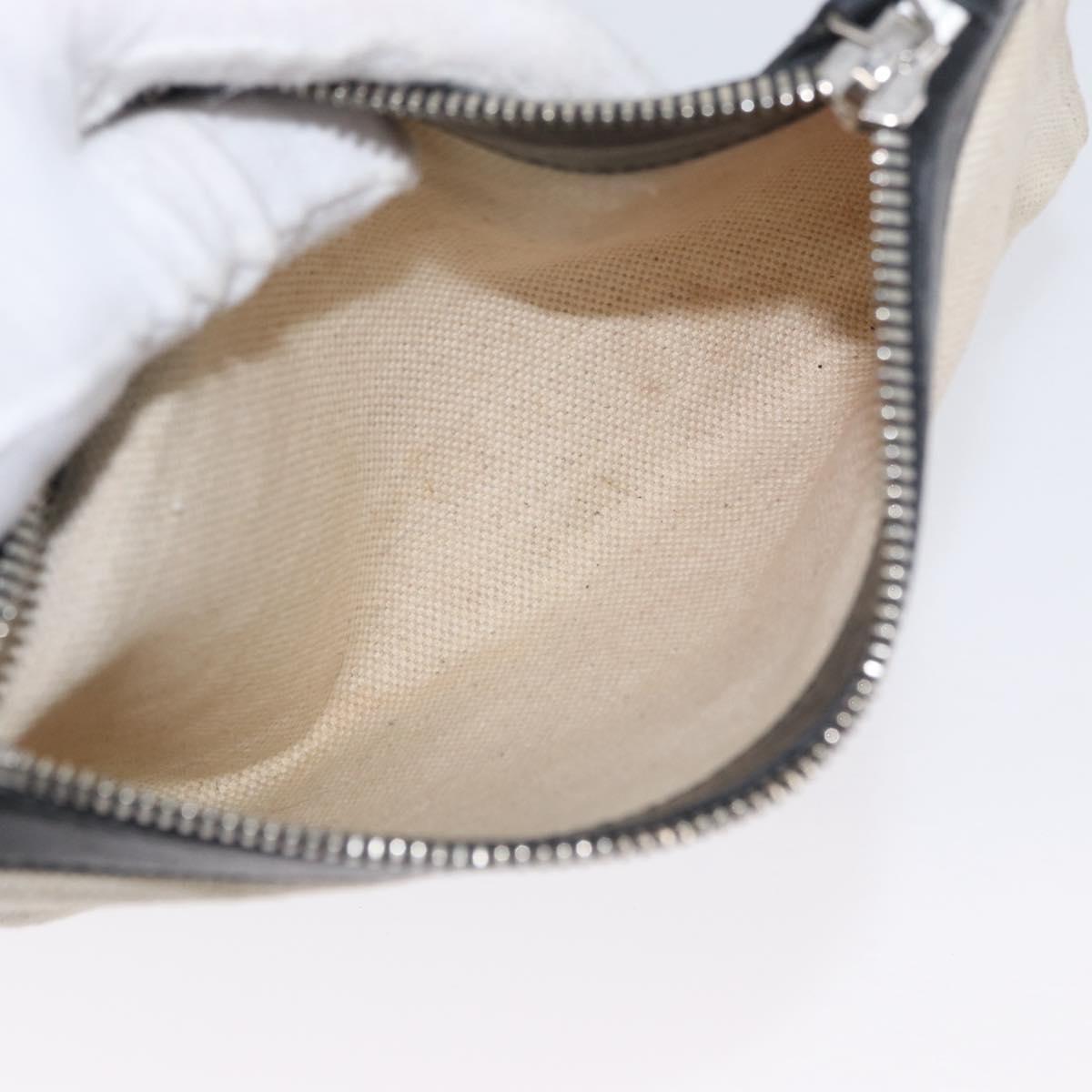BALENCIAGA Cabas Tote Bag Canvas Leather Beige Black Silver 339933 Auth 174612