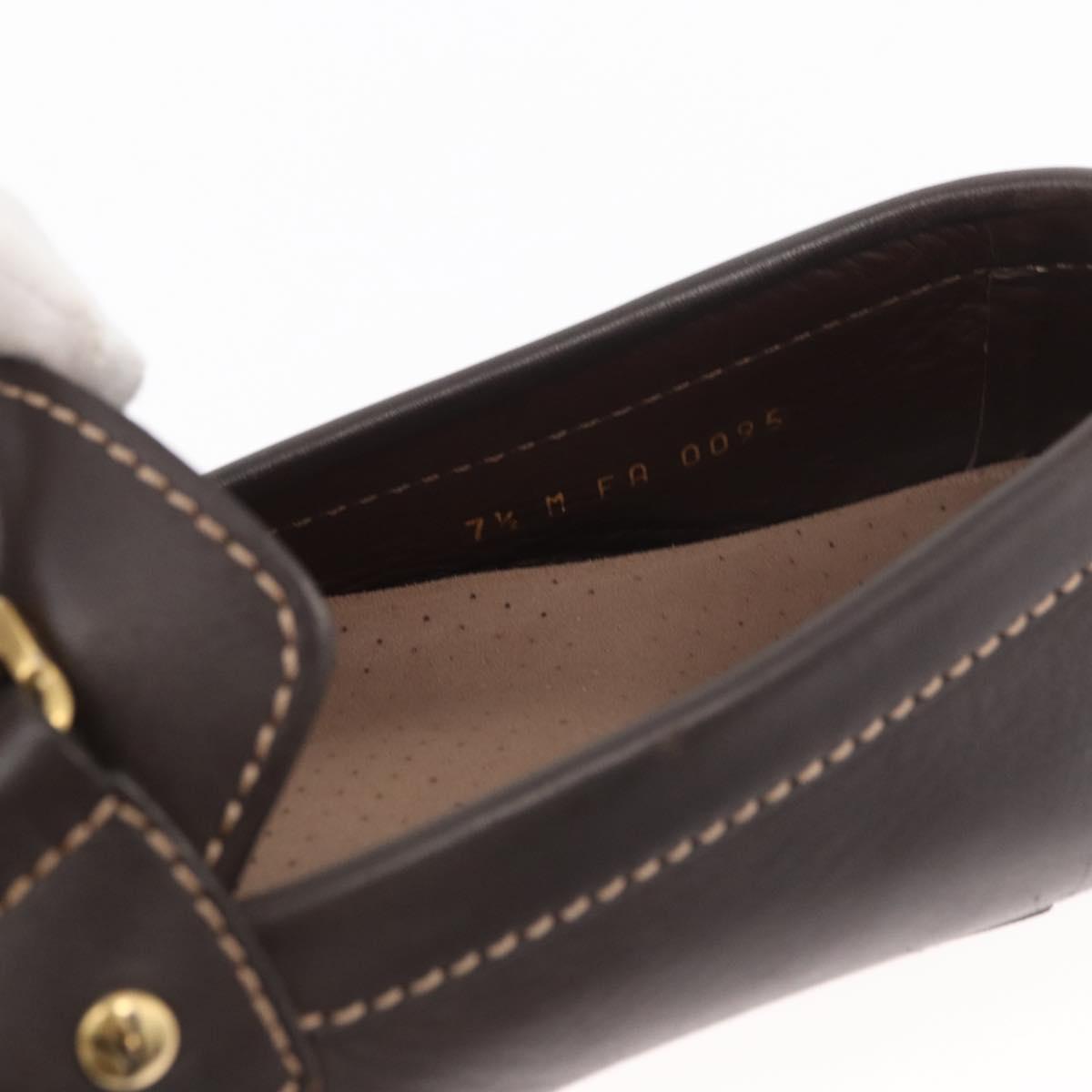 LOUIS VUITTON Monte Carlo line Driving Shoes 7 1/2 Brown LV Auth 174634A