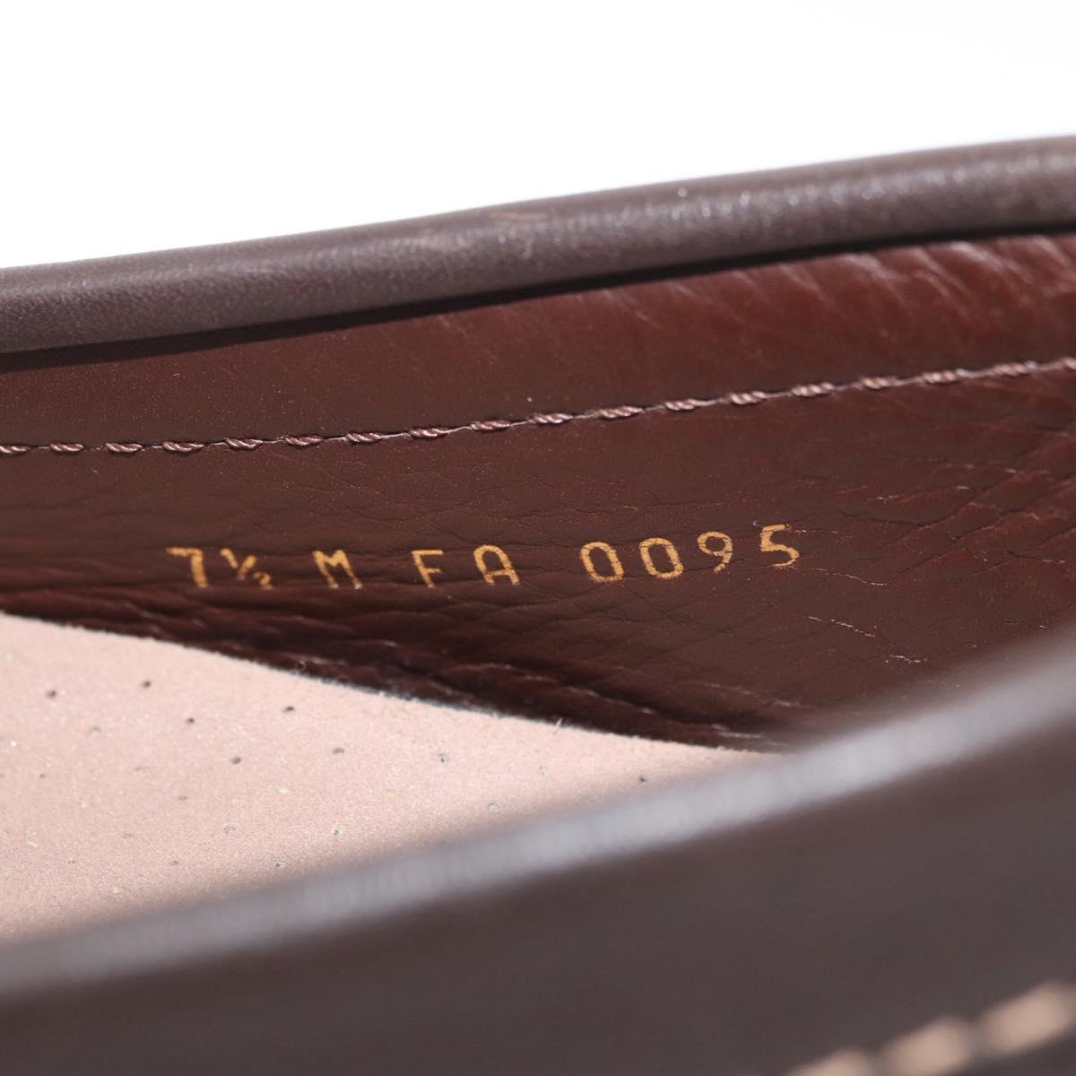 LOUIS VUITTON Monte Carlo line Driving Shoes 7 1/2 Brown LV Auth 174634A