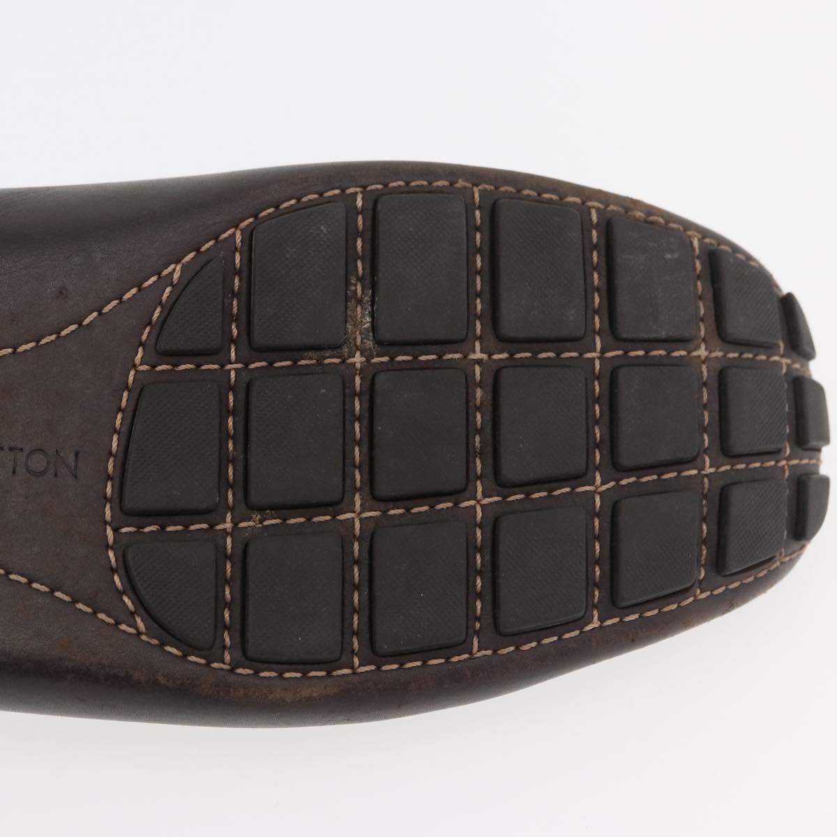 LOUIS VUITTON Monte Carlo line Driving Shoes 7 1/2 Brown LV Auth 174634A