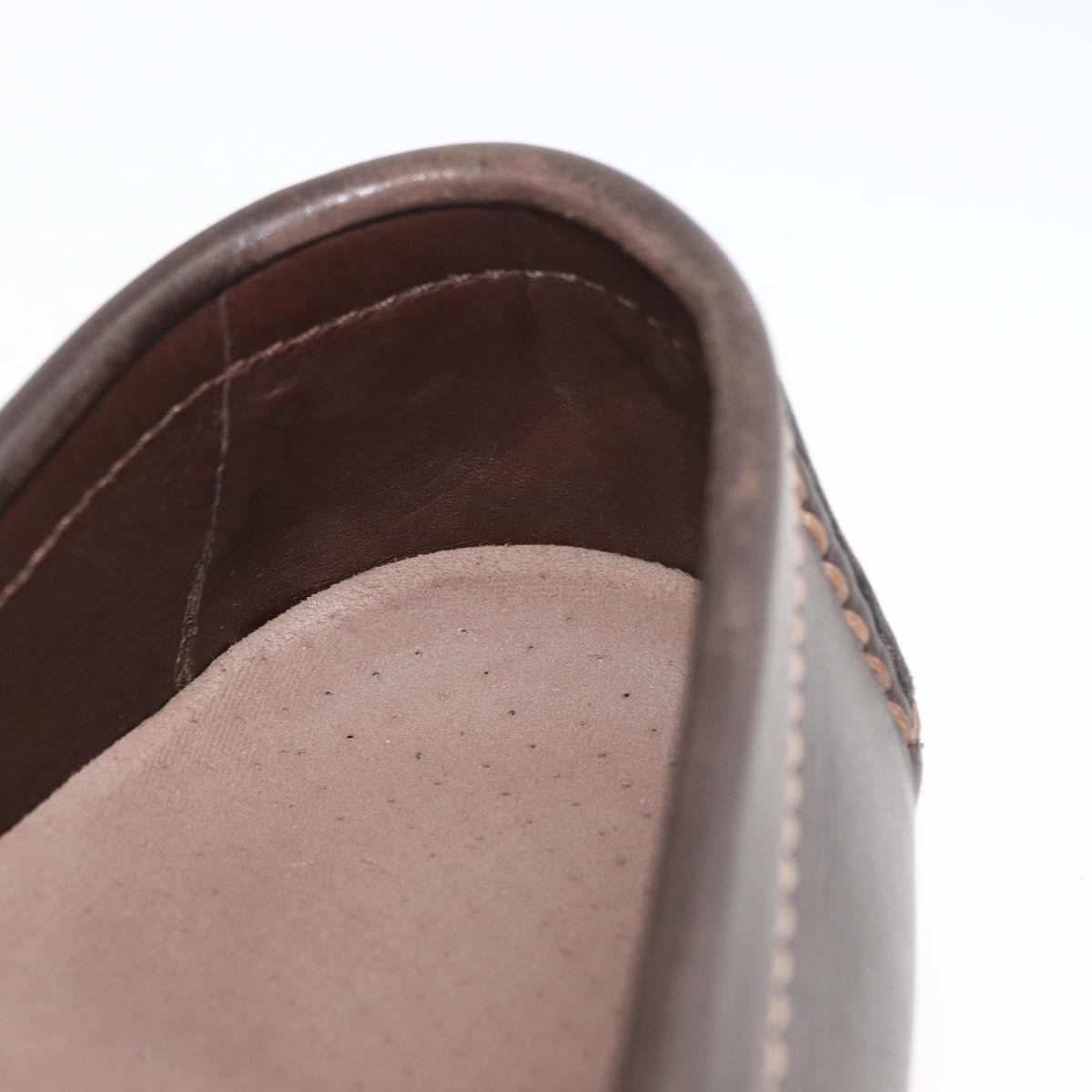 LOUIS VUITTON Monte Carlo line Driving Shoes 7 1/2 Brown LV Auth 174634A