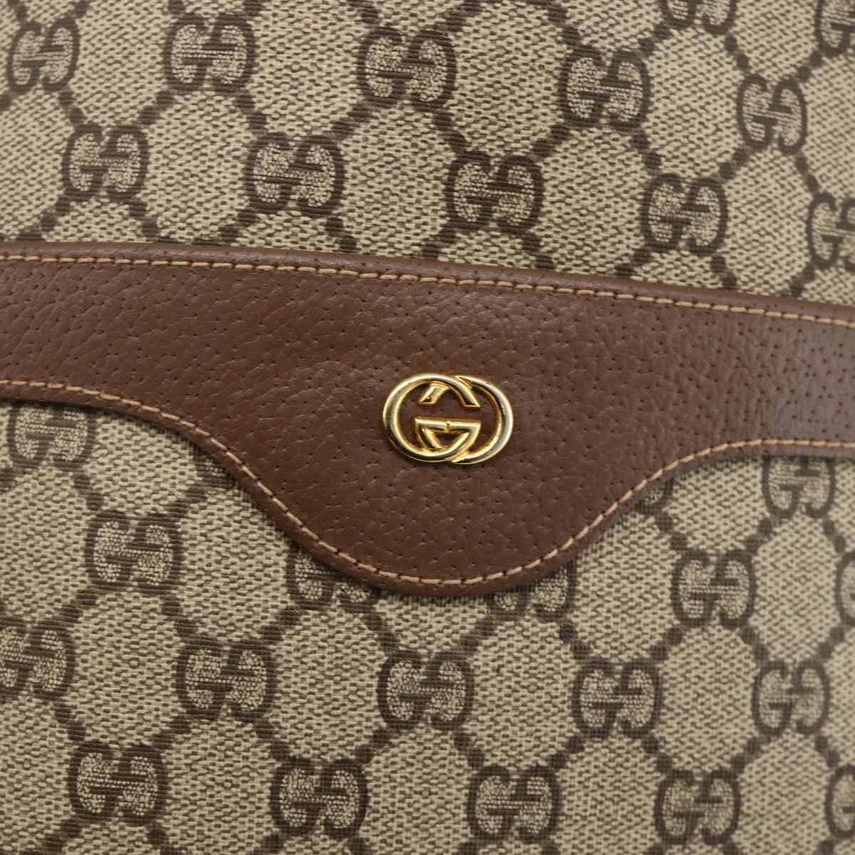 GUCCI GG Supreme Web Sherry Line Bag PVC Beige 002 58 6487 4023 Auth 174650A