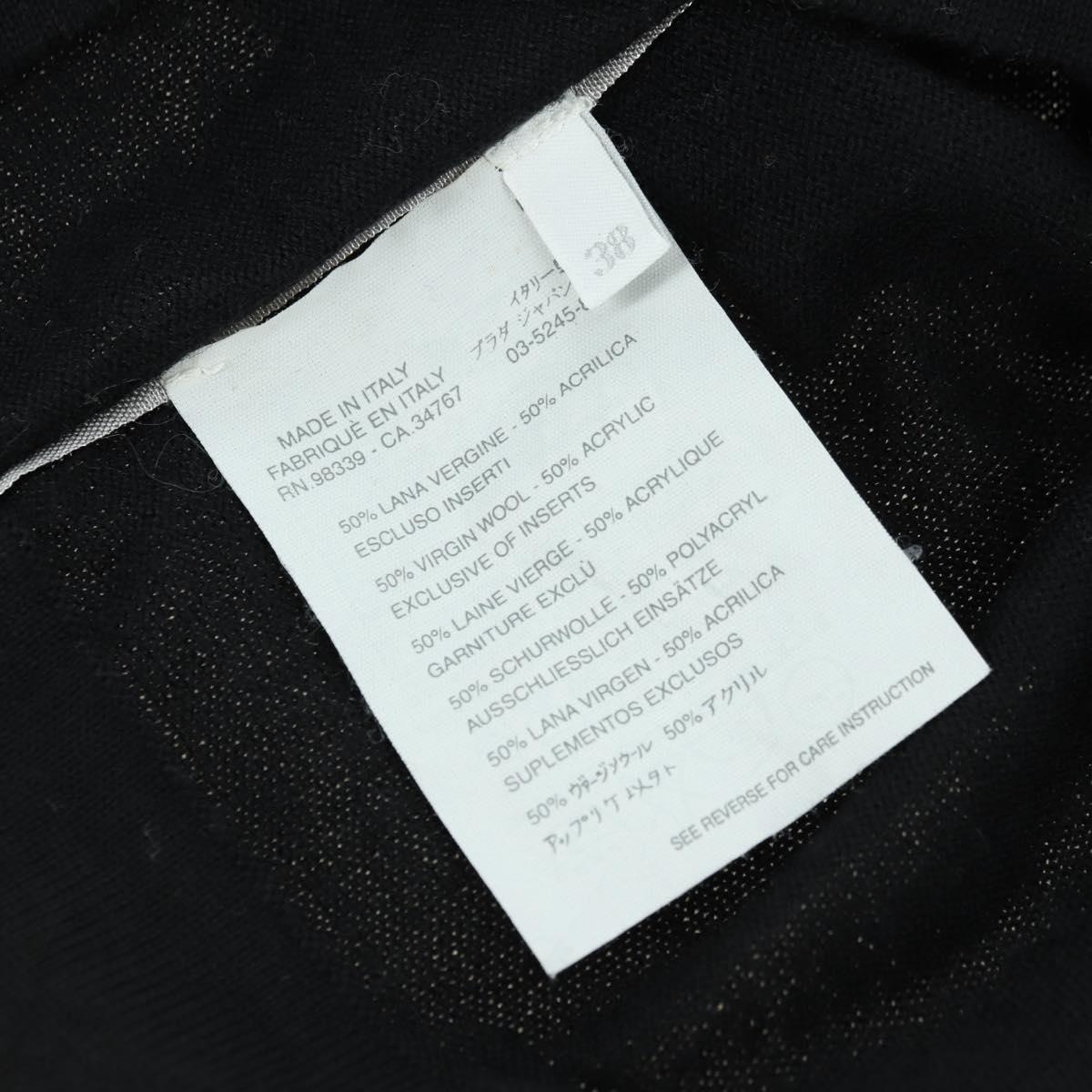 Miu Miu Tank Top Wool Black Auth 174667A