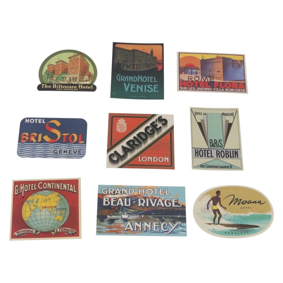LOUIS VUITTON Hotel Labels Postcard Set of 30 Paper Multicolor LV Auth 174696A