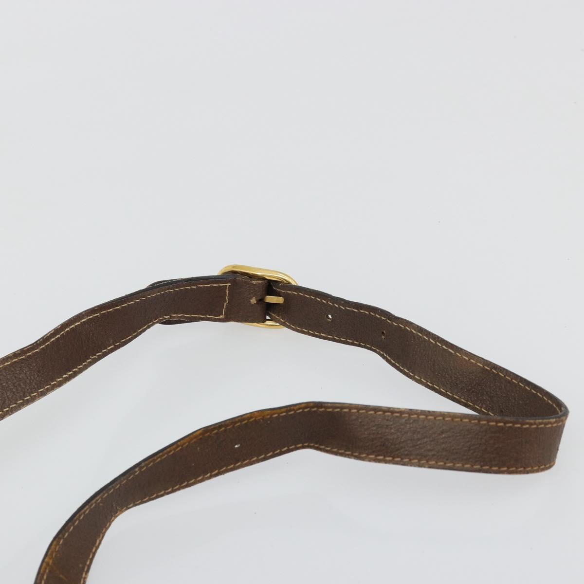 GUCCI GG Supreme Shoulder Bag PVC Beige Gold Auth 174721