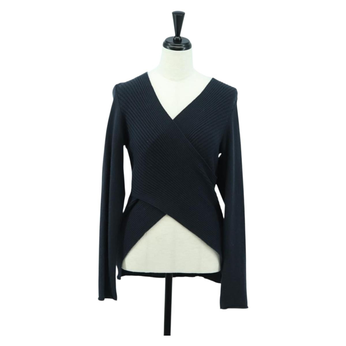 LOEWE Cross Knit Cashmere S Navy Auth 174763A