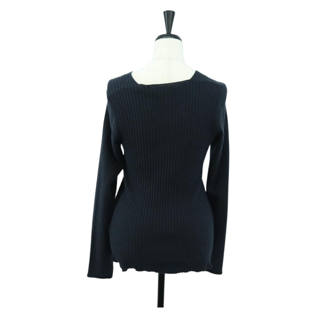 LOEWE Cross Knit Cashmere S Navy Auth 174763A