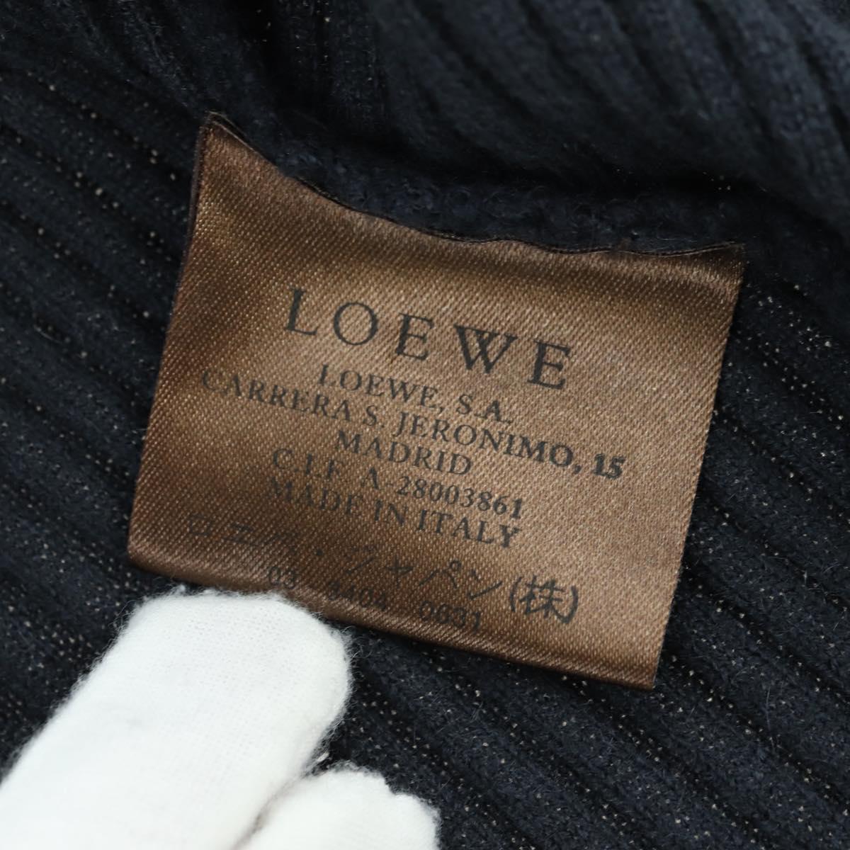 LOEWE Cross Knit Cashmere S Navy Auth 174763A