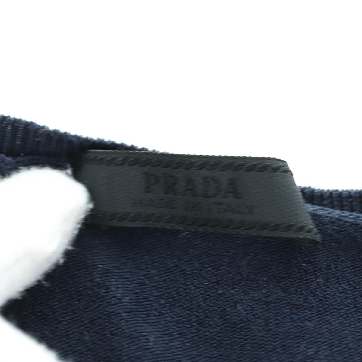 PRADA Long Sleeved T Shirt Cotton Navy Auth 174765A