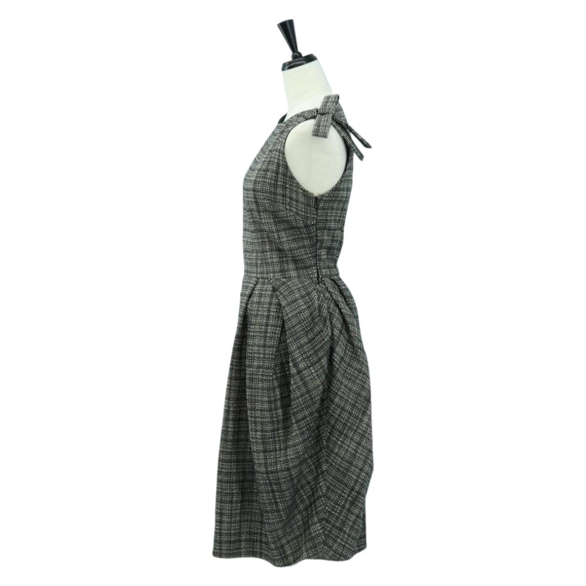 Christian Dior One Piece Tweed Beige Auth 174766A
