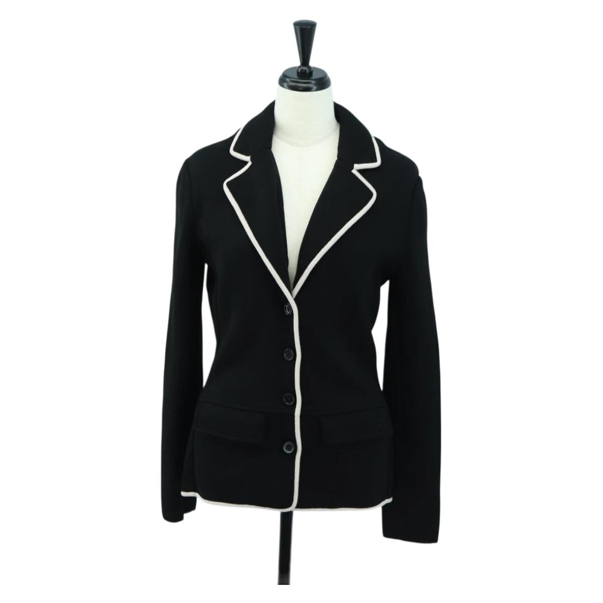 Salvatore Ferragamo Jacket Wool S Black Auth 174770A