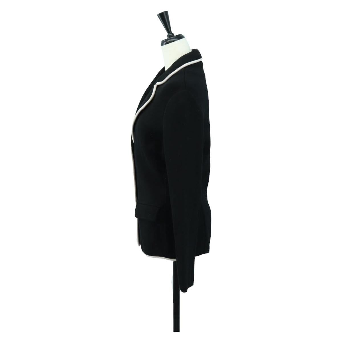 Salvatore Ferragamo Jacket Wool S Black Auth 174770A