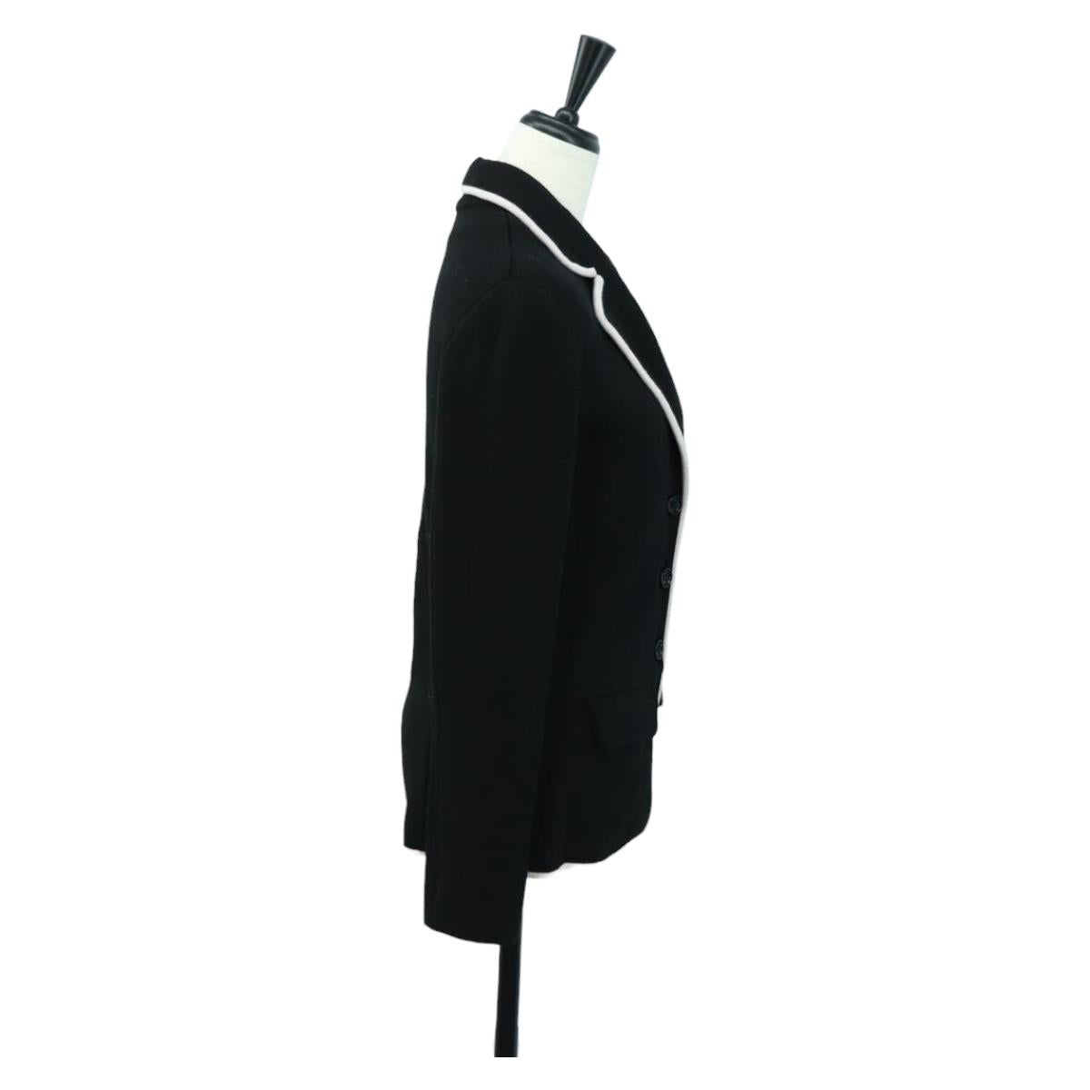 Salvatore Ferragamo Jacket Wool S Black Auth 174770A