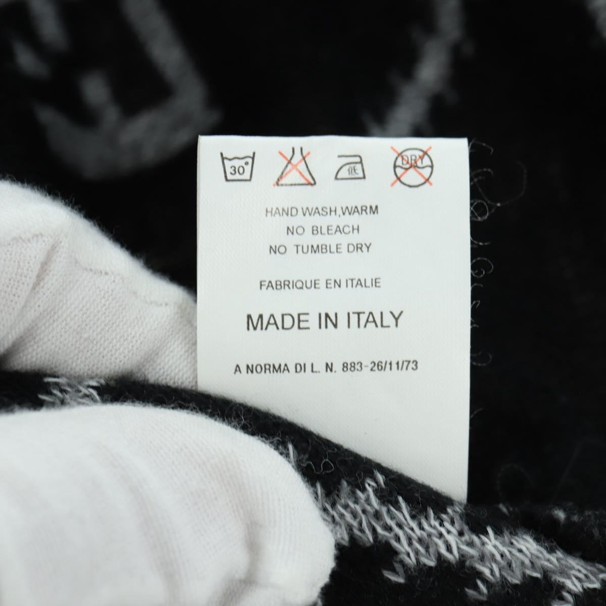 FENDI Zucca Canvas Knit Sweater Wool Gray Auth 174772A
