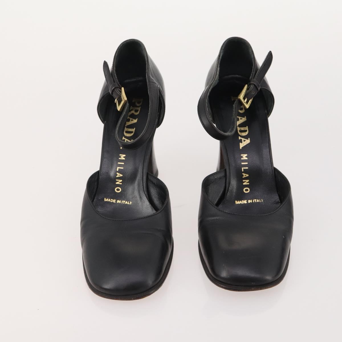 PRADA Shoes Suede Leather 5 Set Brown black Auth 174775