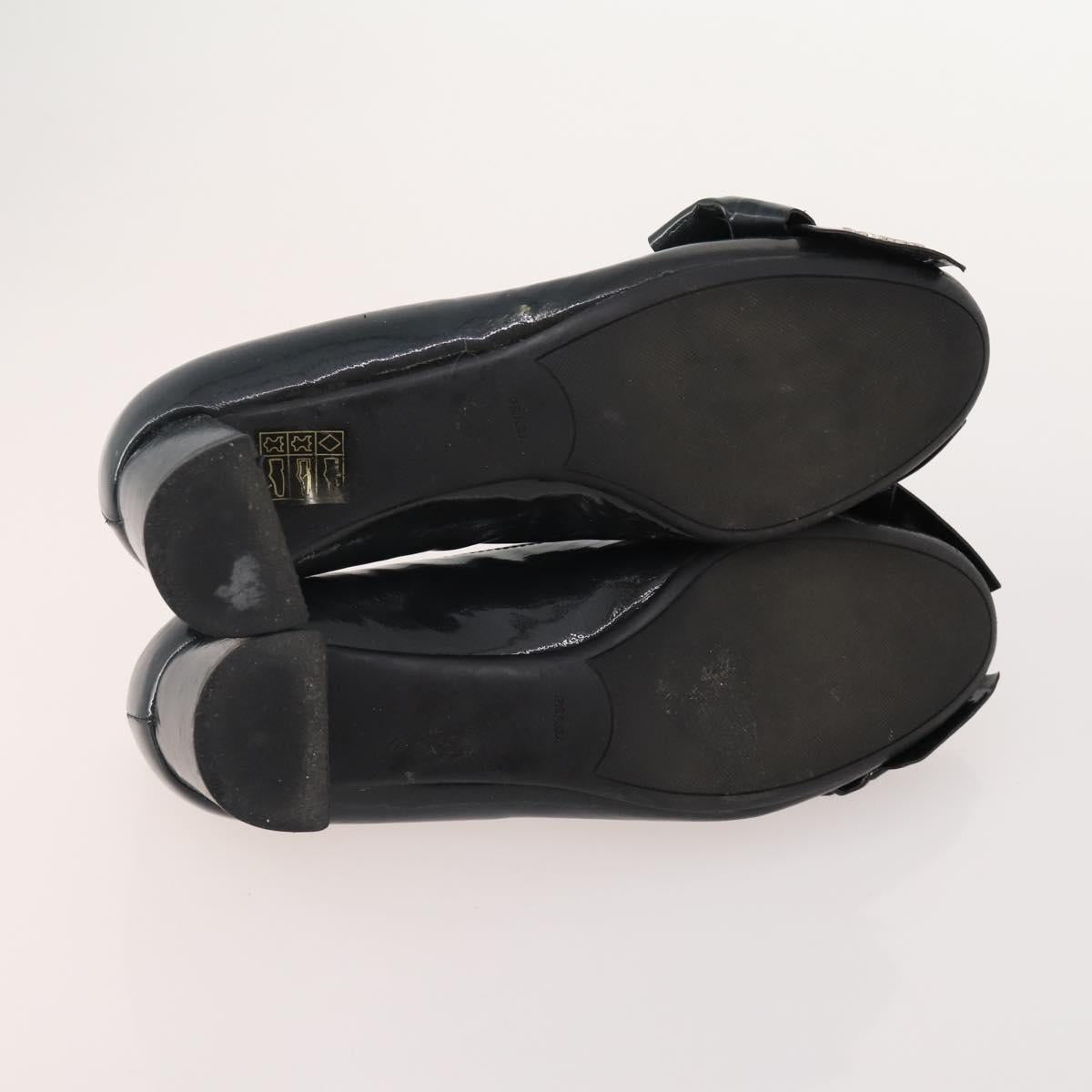 PRADA Shoes Suede Leather 5 Set Brown black Auth 174775