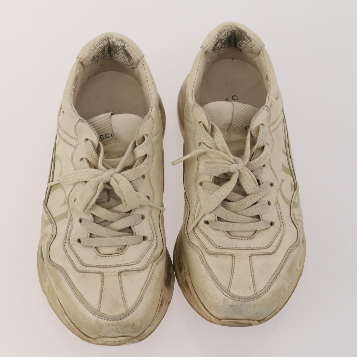 GUCCI Shoes Suede Leather 3 Set Black Khaki white Auth 174777