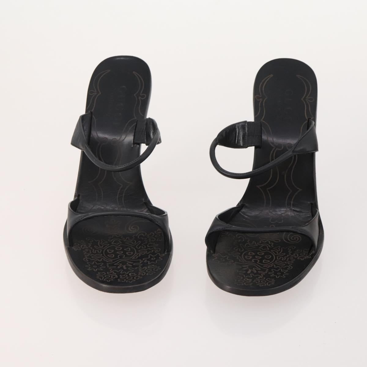 GUCCI Shoes Patent Leather 7 Set Black Brown Auth 174778