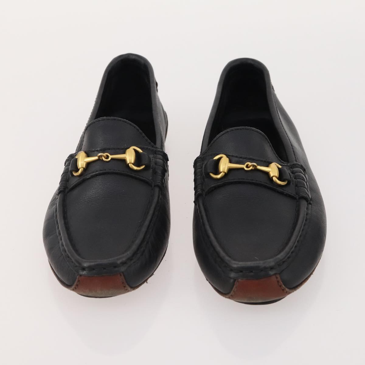GUCCI Shoes Patent Leather 7 Set Black Brown Auth 174778