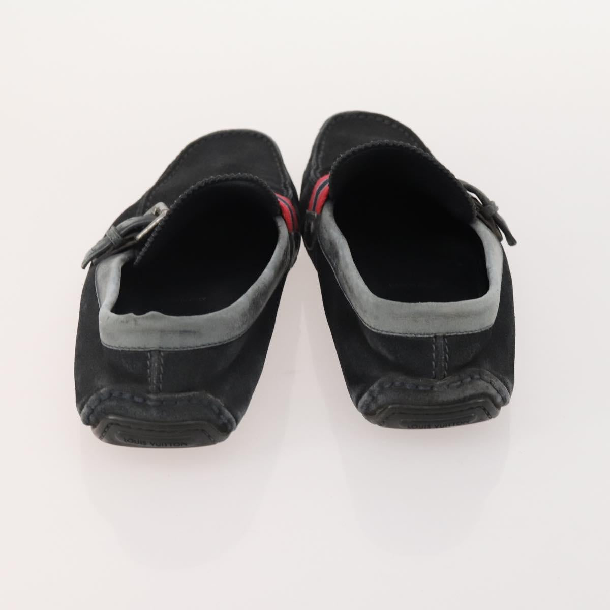 LOUIS VUITTON Monogram Mini Shoes Leather 5 Set Black Beige Navy LV Auth 174780