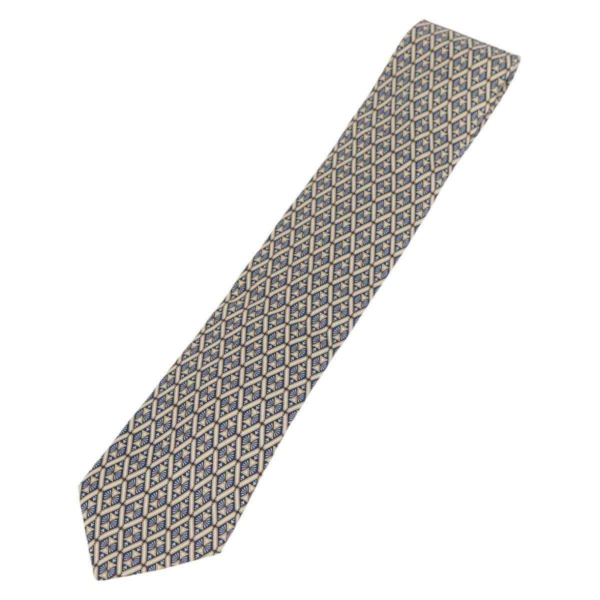 HERMES Necktie Silk Blue Auth 174891A