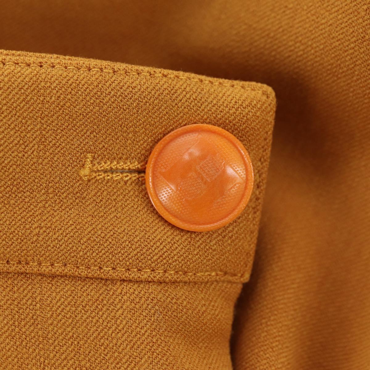 HERMES Skirt Wool Brown Auth 174904A