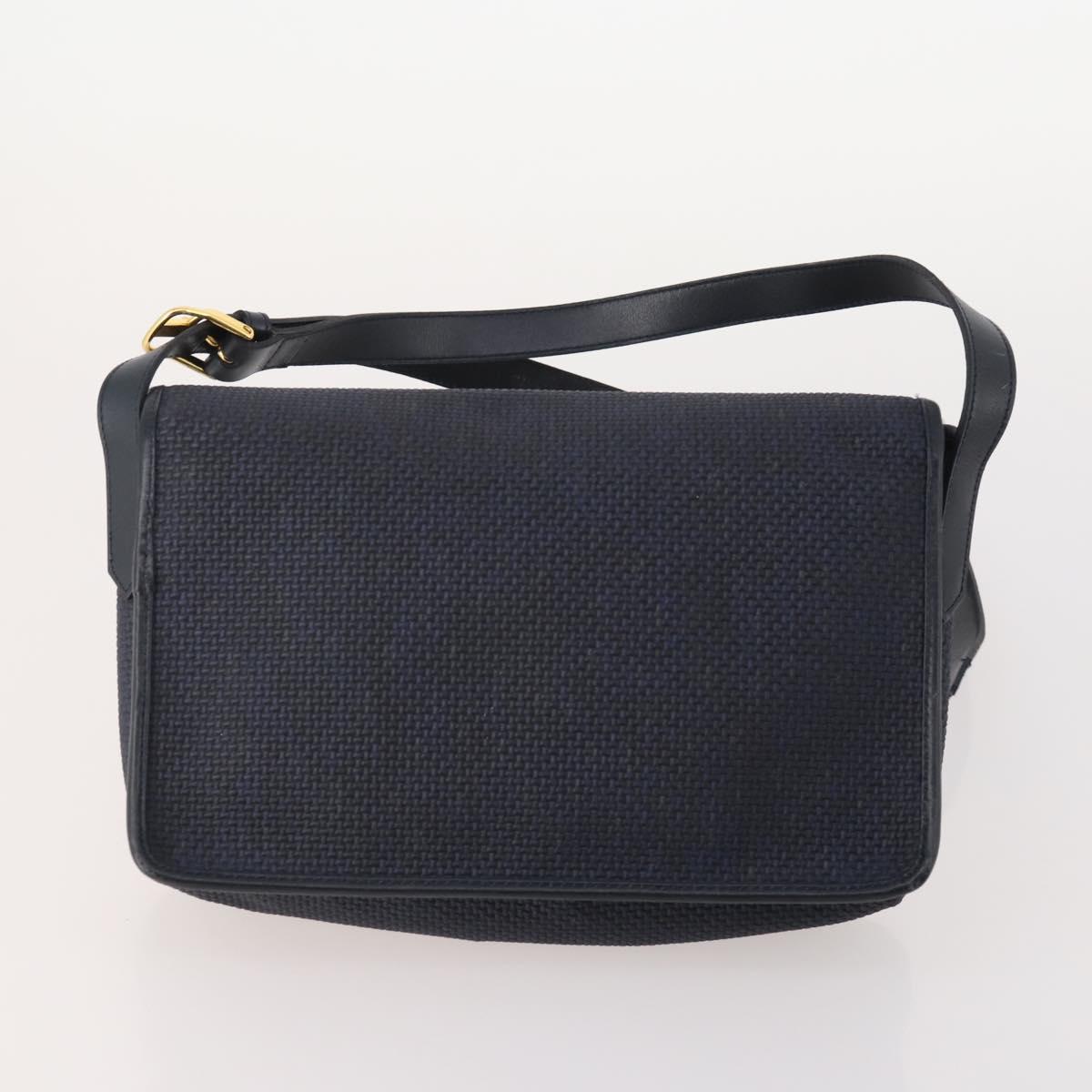 Gianni Versace MCM Saint Laurent Bag Nylon Leather 4 Set Black Navy Auth 174946