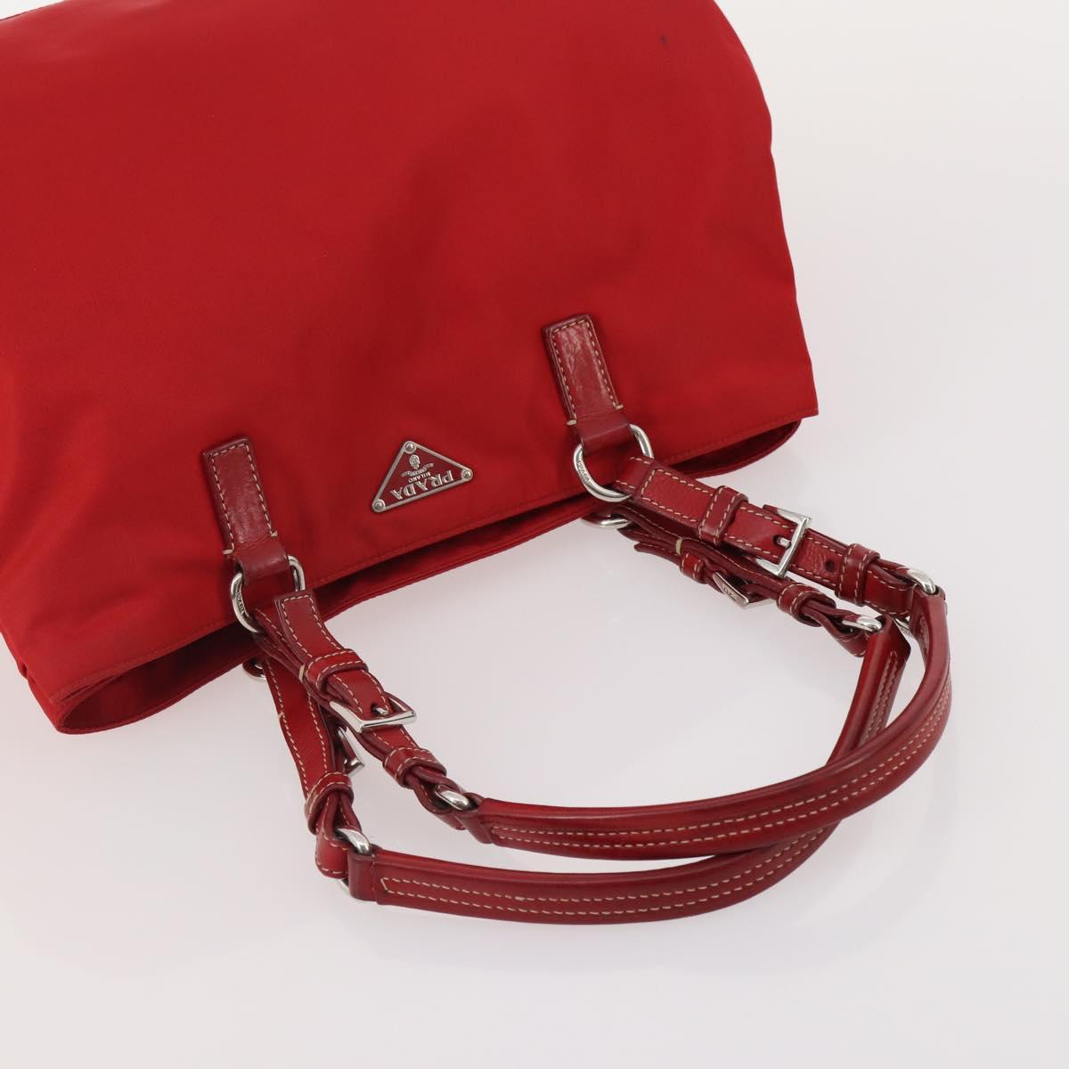 PRADA Hand Bag Nylon 5 Set Green Beige Red Auth 174971