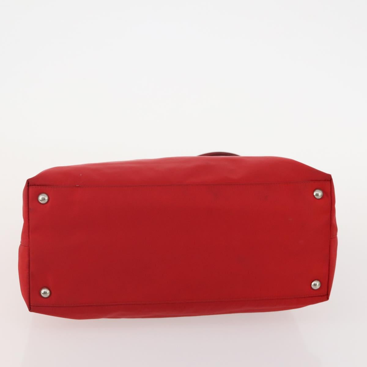 PRADA Hand Bag Nylon 5 Set Green Beige Red Auth 174971