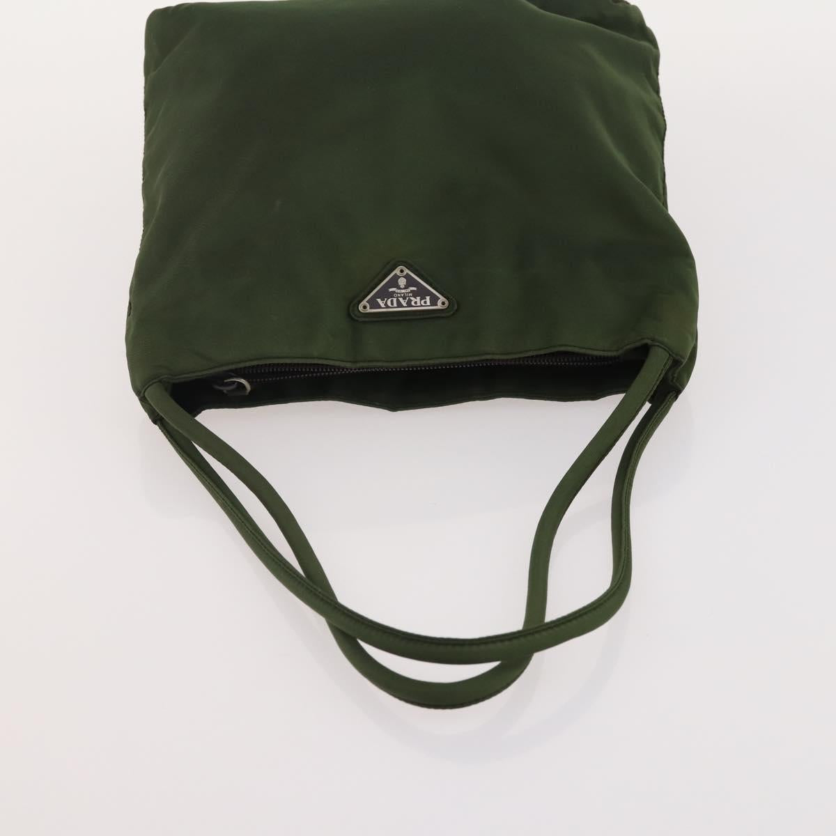 PRADA Hand Bag Nylon 5 Set Green Beige Red Auth 174971