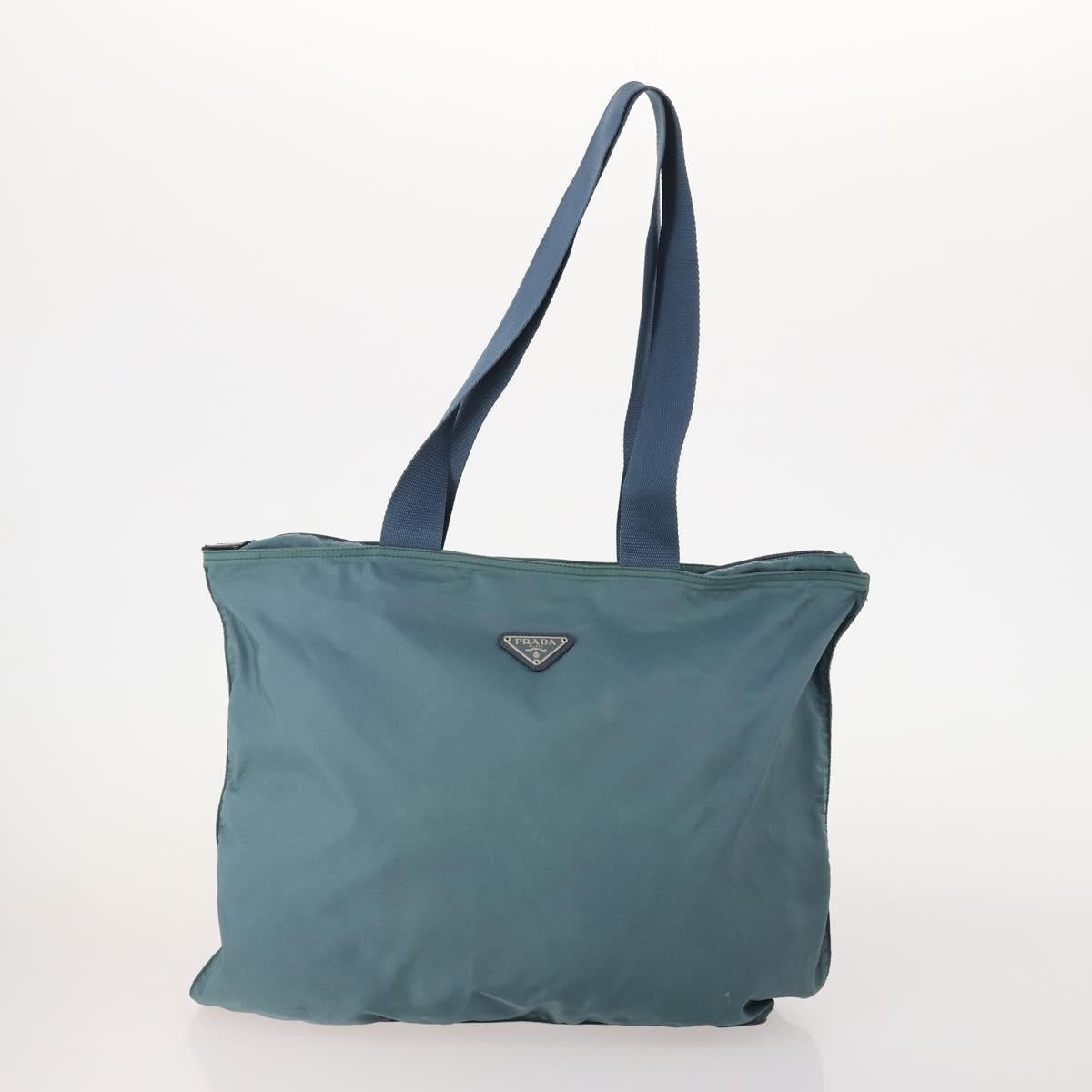 PRADA Hand Bag Nylon 5 Set Green Beige Red Auth 174971