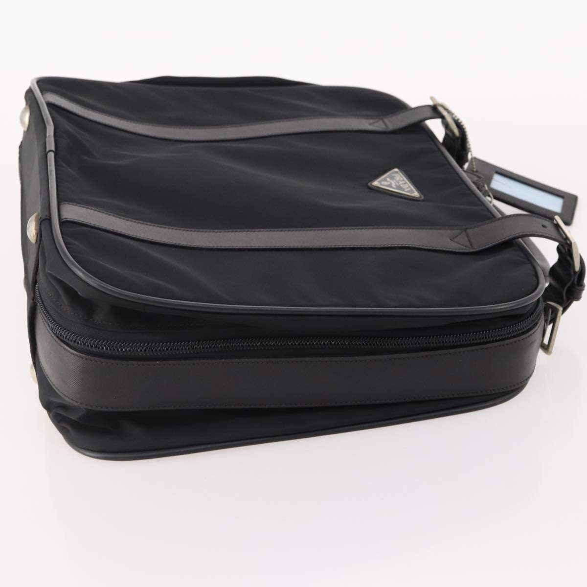 PRADA Trunk Nylon 2 Set Black Auth 174973