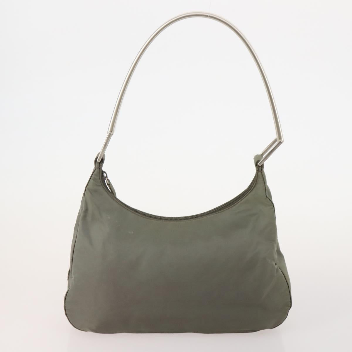 PRADA Hand Bag Nylon 5 Set Beige Green Auth 174981