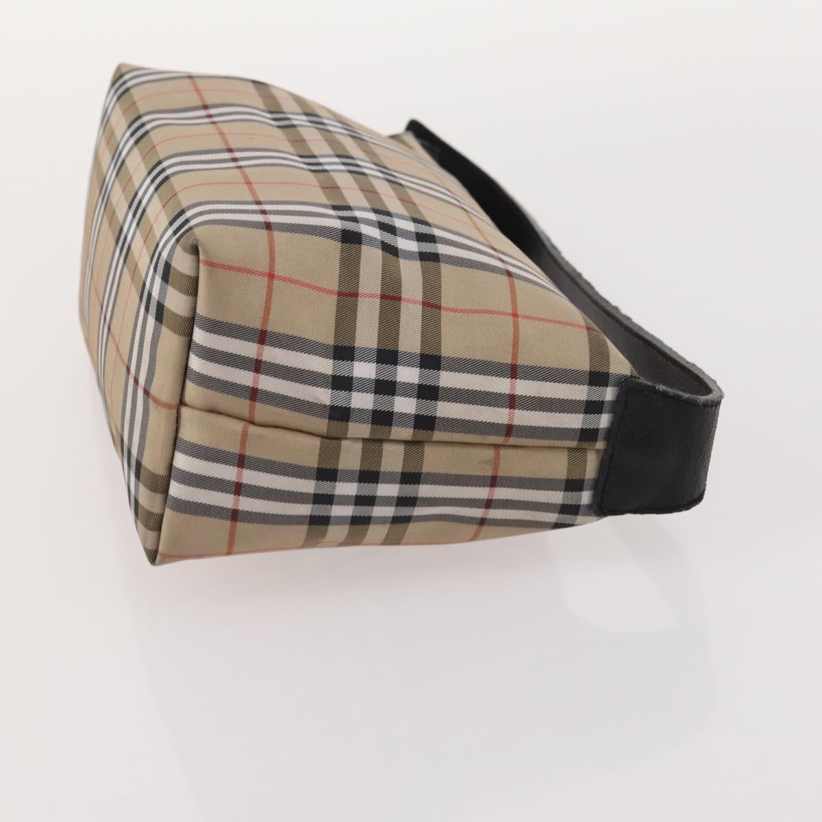 Burberrys Burberry Nova Check Hand Bag Nylon 4 Set Beige Auth 174988