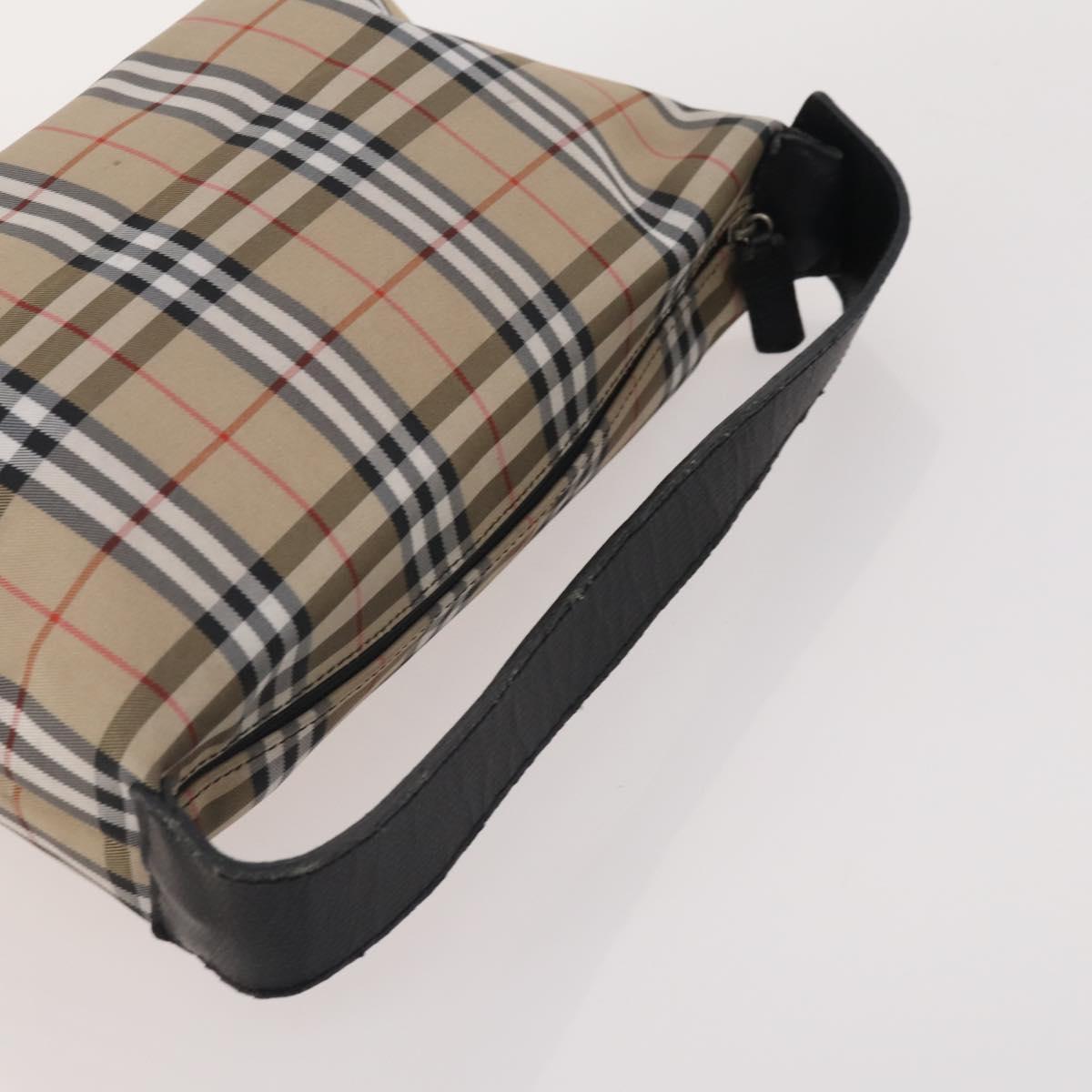 Burberrys Burberry Nova Check Hand Bag Nylon 4 Set Beige Auth 174988