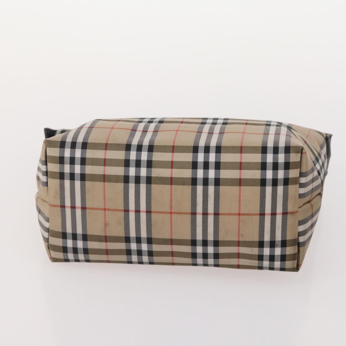 Burberrys Burberry Nova Check Hand Bag Nylon 4 Set Beige Auth 174988