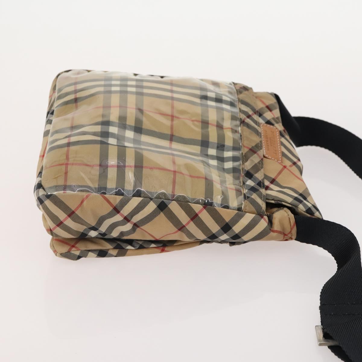 Burberrys Burberry Nova Check Hand Bag Nylon 4 Set Beige Auth 174988