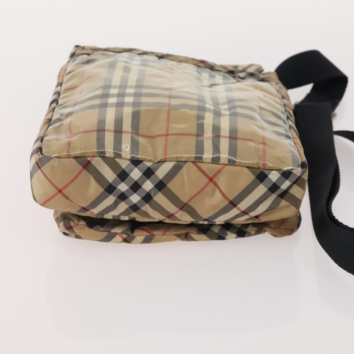 Burberrys Burberry Nova Check Hand Bag Nylon 4 Set Beige Auth 174988