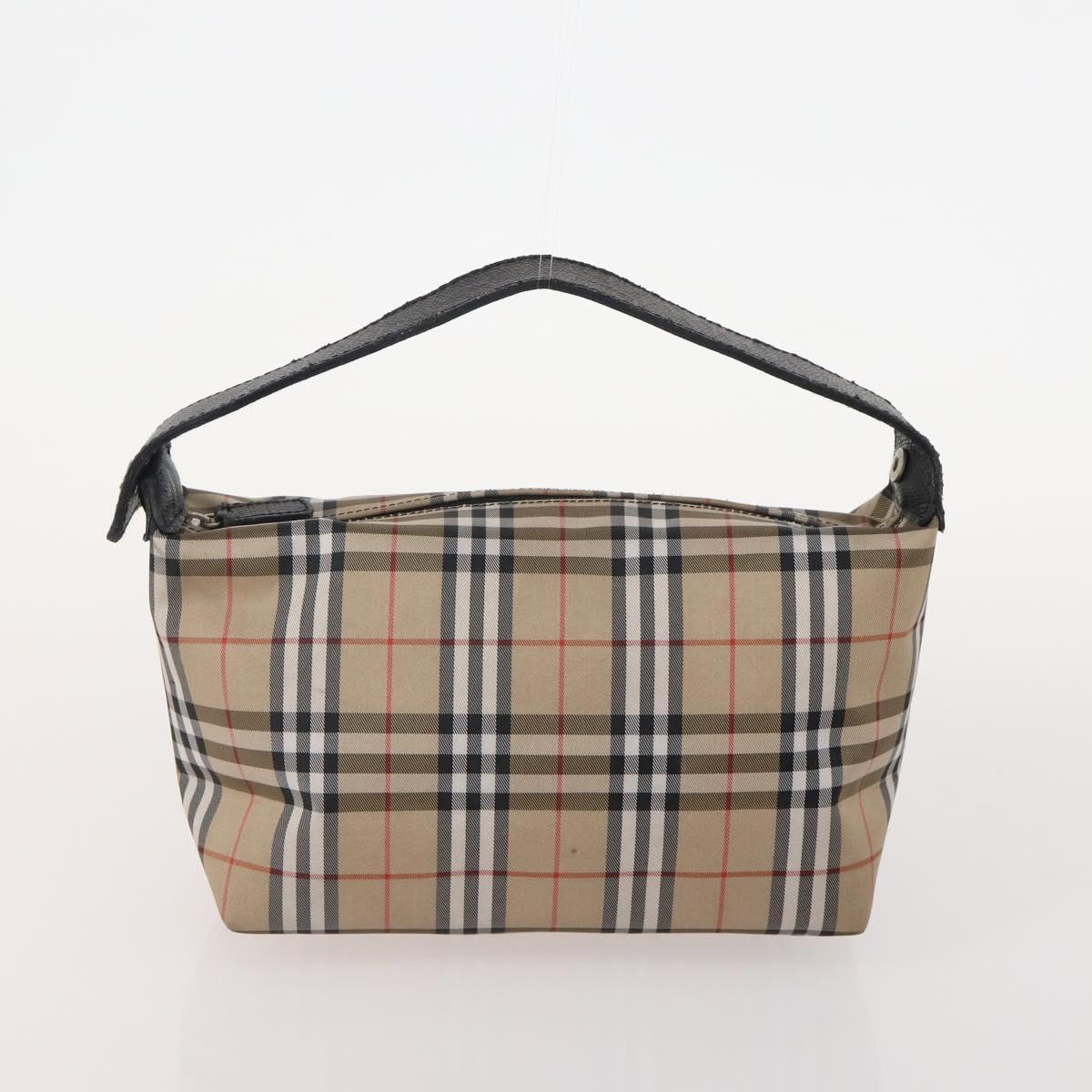 Burberrys Burberry Nova Check Hand Bag Nylon 4 Set Beige Auth 174988