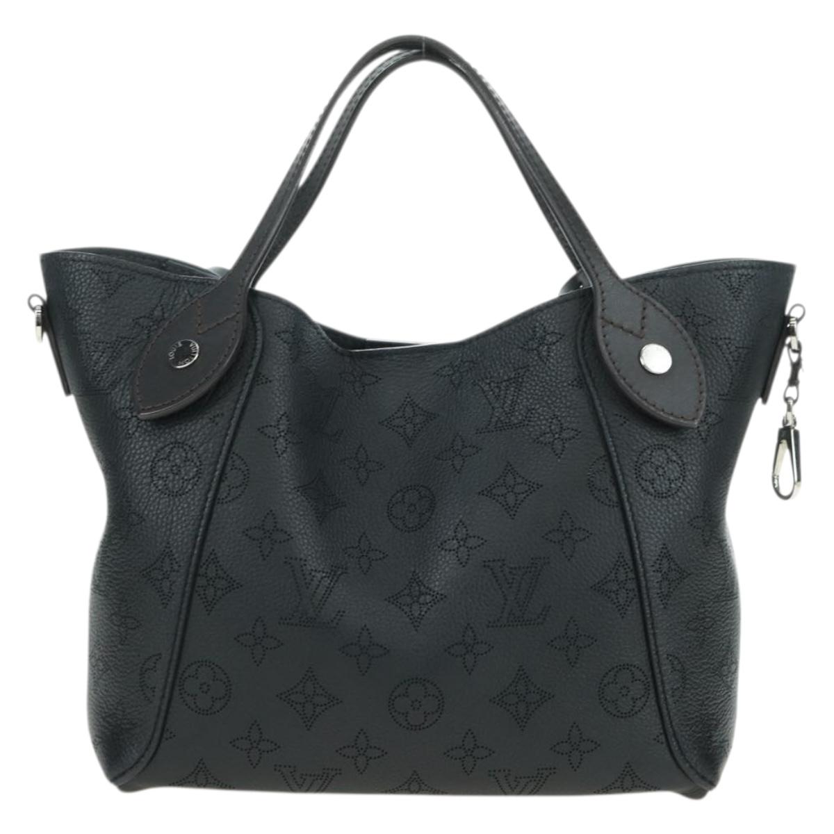 LOUIS VUITTON Monogram Mahina Hina PM Tote Bag Black M54350 LV Auth 175032A