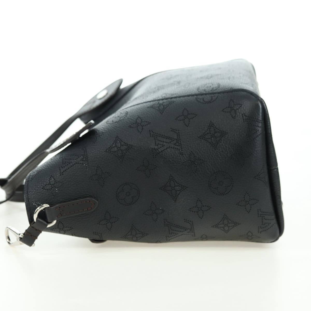LOUIS VUITTON Monogram Mahina Hina PM Tote Bag Black M54350 LV Auth 175032A