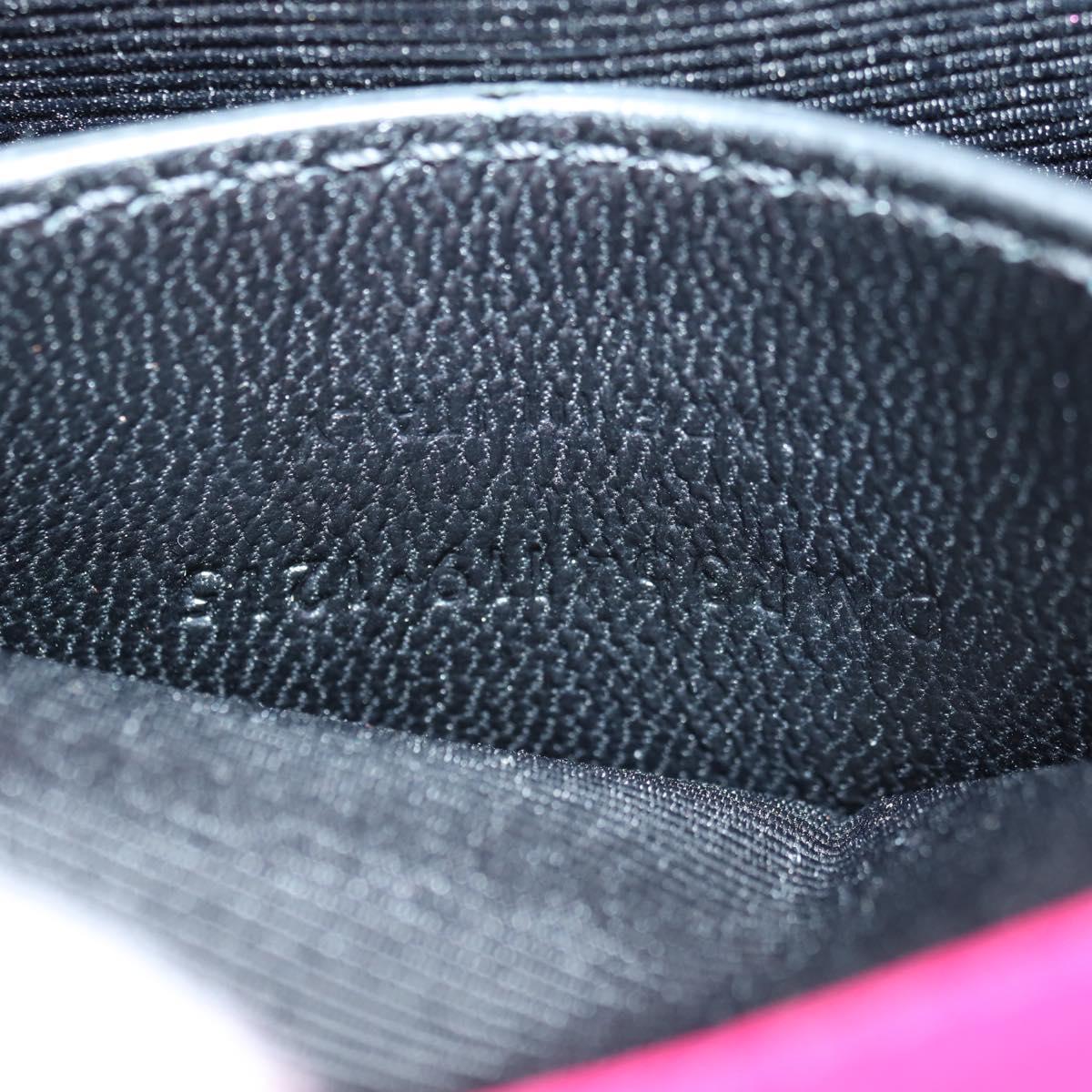 SAINT LAURENT Chain Shoulder Bag Leather Pink Silver Auth 175043SAM