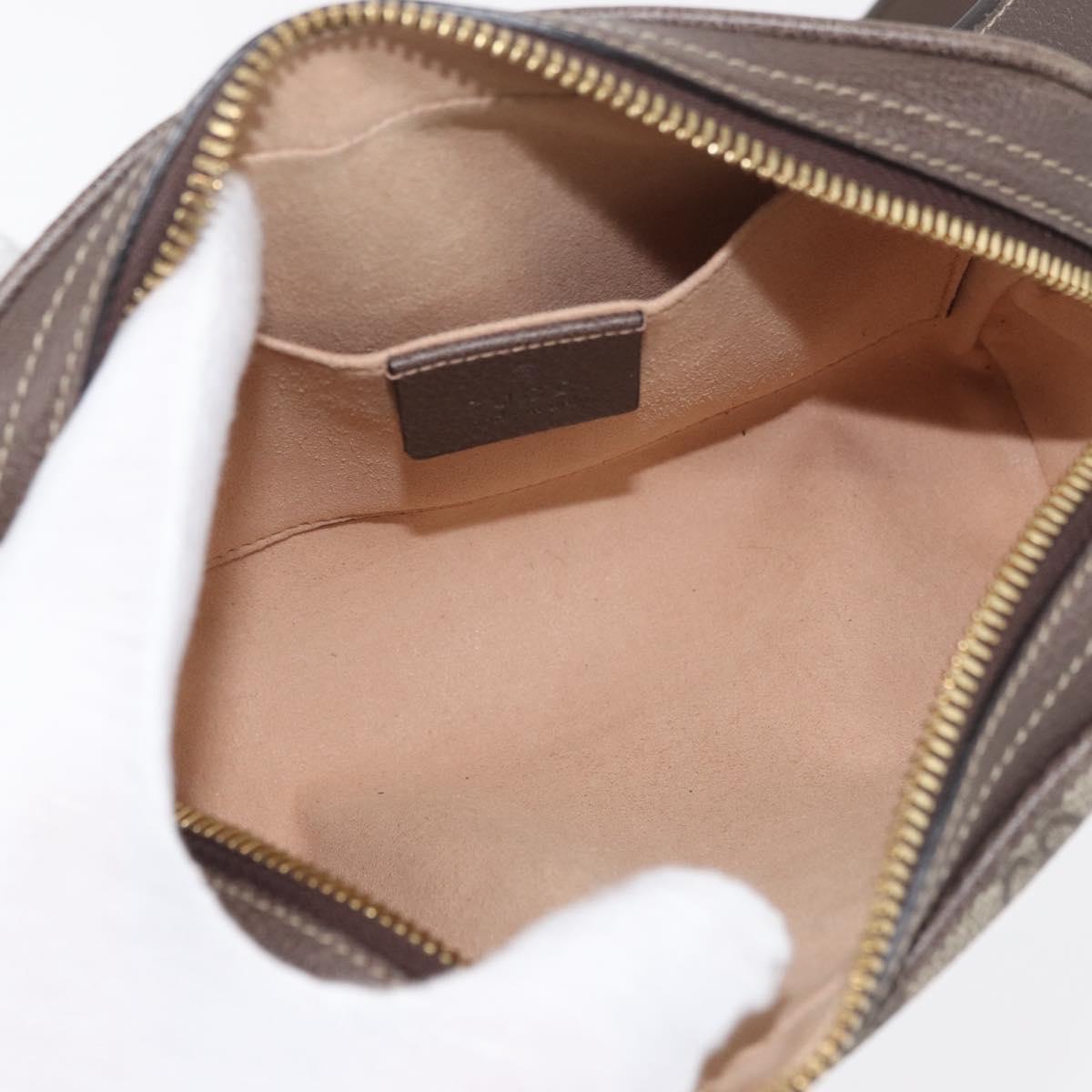 GUCCI GG Supreme Web Sherry Line Waist bag PVC Beige Gold 517076 Auth 175059SAM