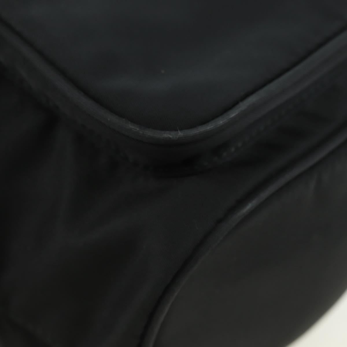 PRADA Purse Shoulder Bag Nylon 2way Black Silver Auth 175065SAM