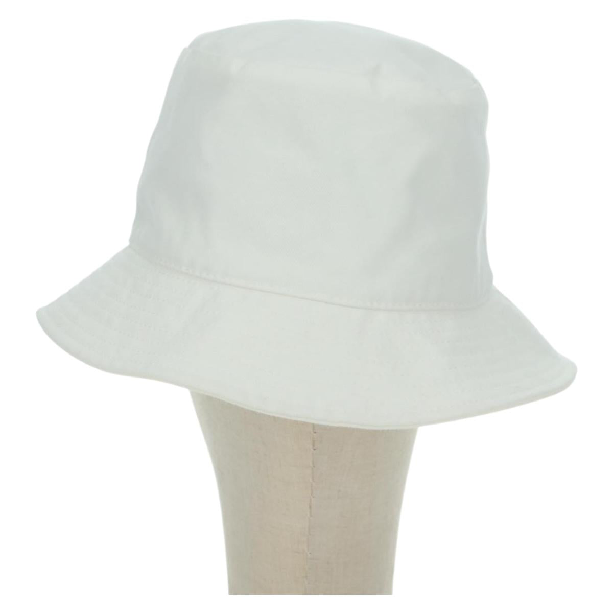 CELINE Bucket Hat Cotton L White Auth 175079M